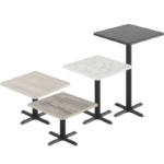 Ferrea bord med fyrkantig 70x70 cm skiva